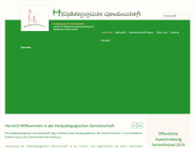 Tablet Screenshot of heilpaedagogische-gemeinschaft.de
